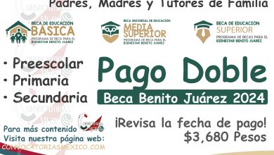 Preescolar, Primaria y Secundaria reciben en esta fecha el pago doble de la Beca Benito Juárez 2024