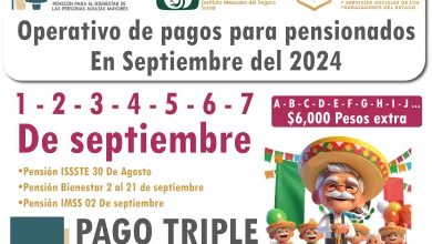 Pago Extra de $6,000 pesos para los adultos mayores Pensión IMSS, ISSSTE y Bienestar