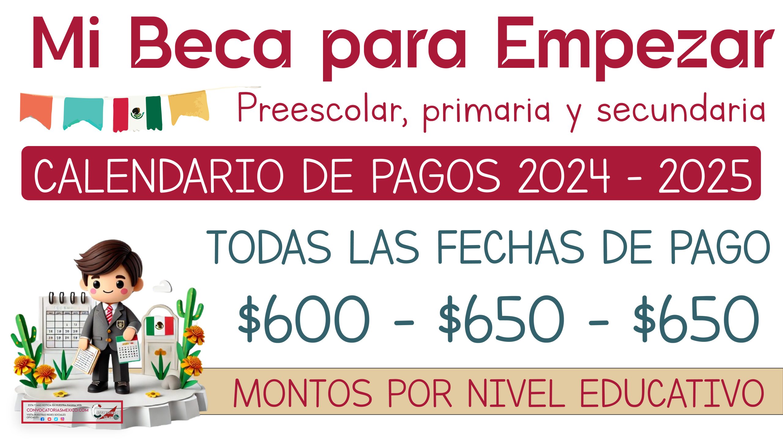 ¡Marca tu calendario! Estas son las fechas de pagos de mi Beca para Empezar 2025
