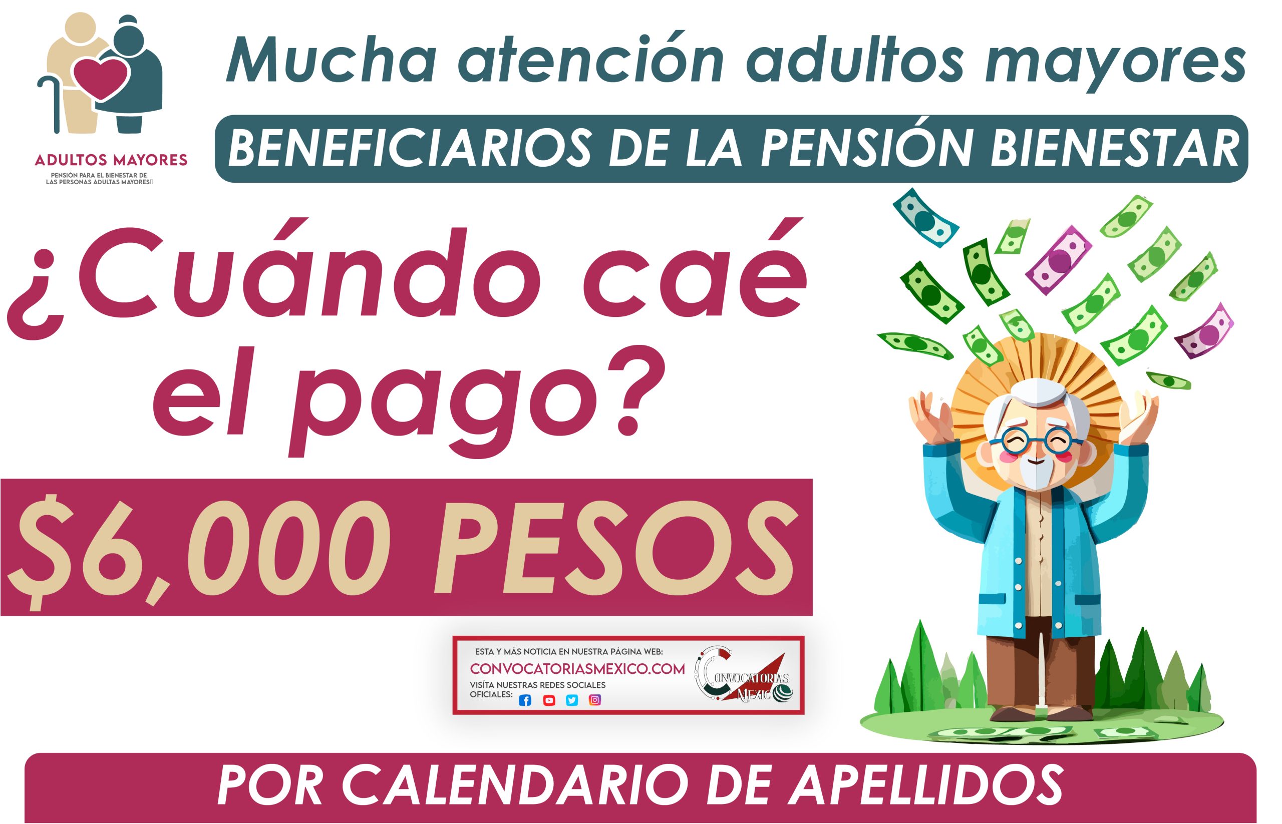 ¿Cuándo cae el pago a tu tarjeta? Programa de la Pensión Biestar 65 años o más