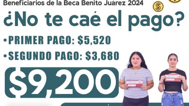$5,520 y $3,680 pesos ¿No te cae el pago de la Beca Benito Juárez?