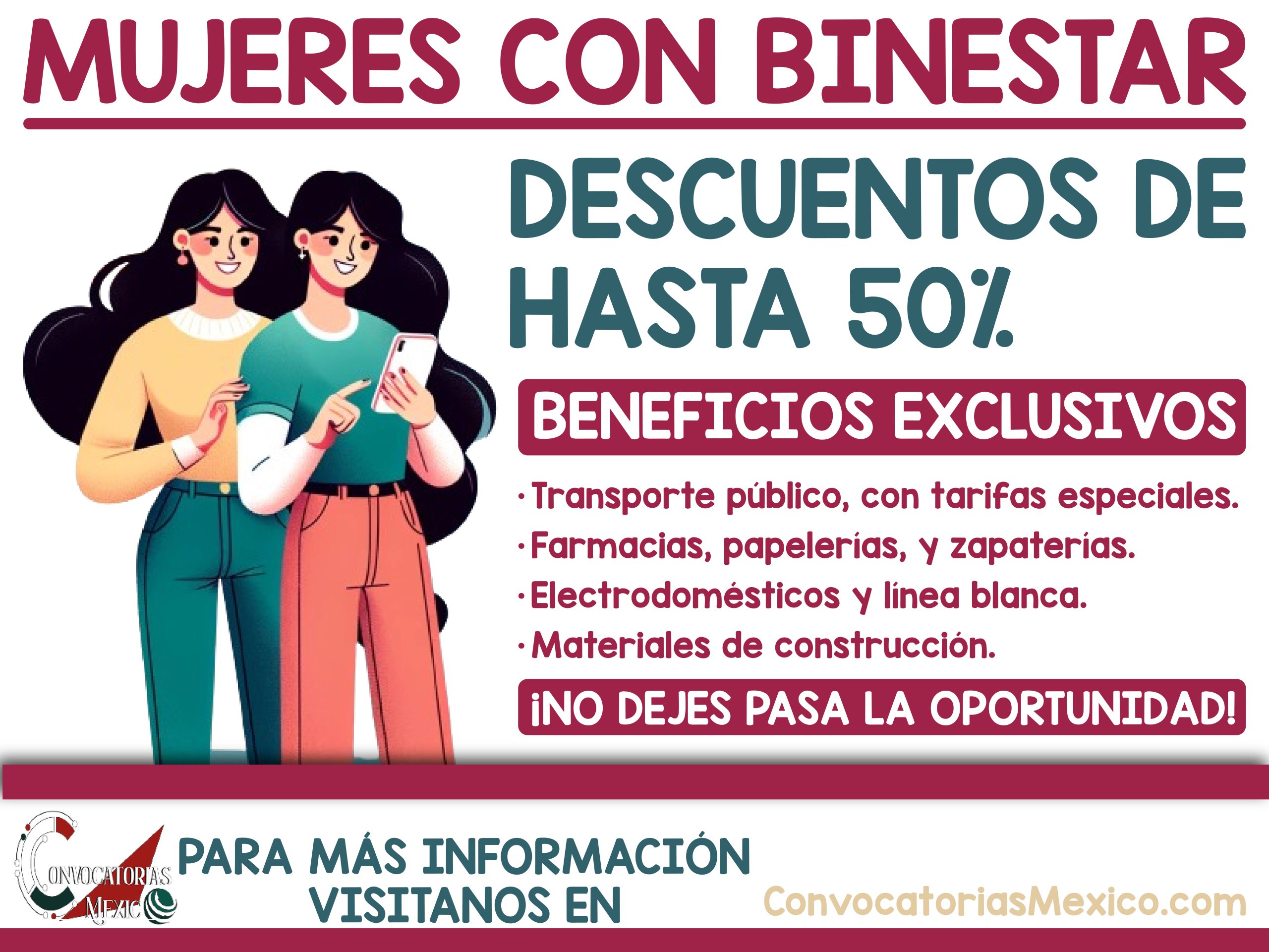 Descuentos de hasta el 50% en Mujeres con Bienestar Edomex: Descubre los Beneficios Exclusivos de tu Tarjeta
