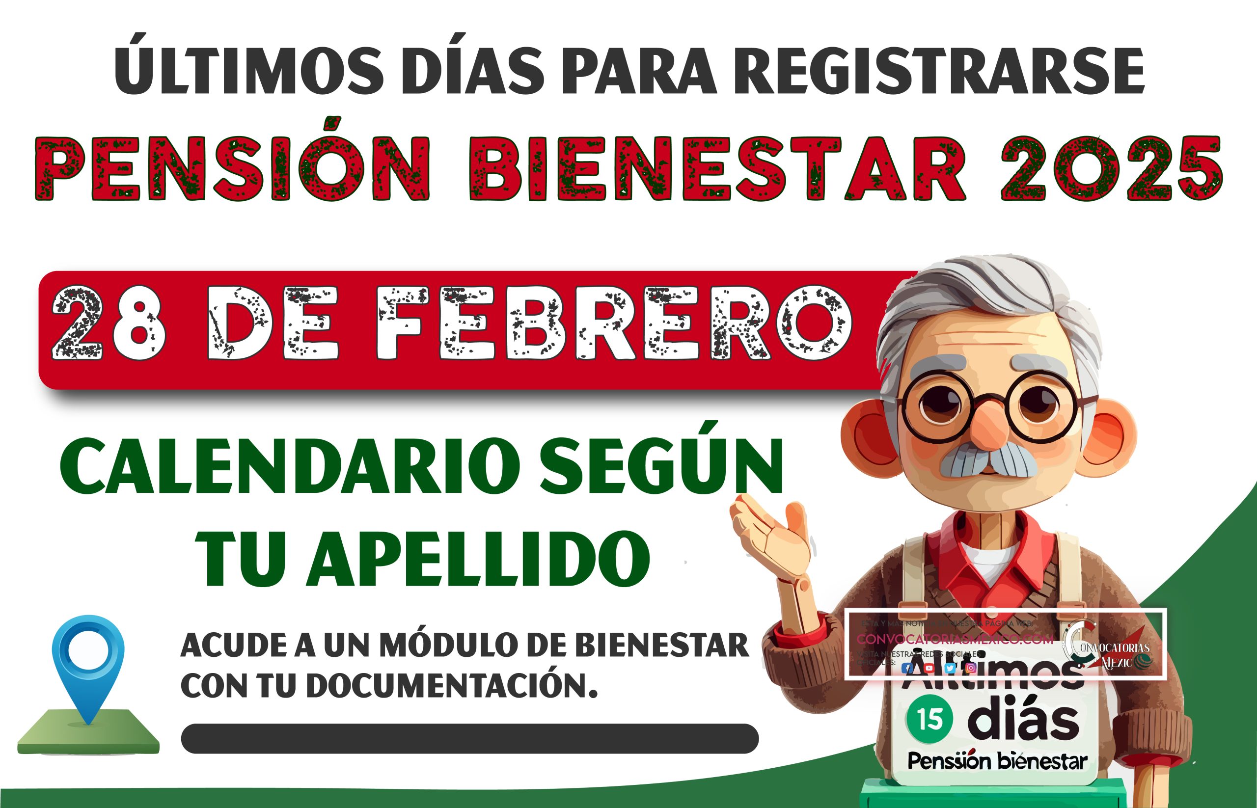 Tienes hasta el 28 de febrero para recibir $6,200 pesos de la Pensión Bienestar 2025