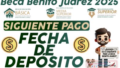¡SIGUIENTE PAGO! $1,900 PESOS De la Beca Benito Juárez 2025