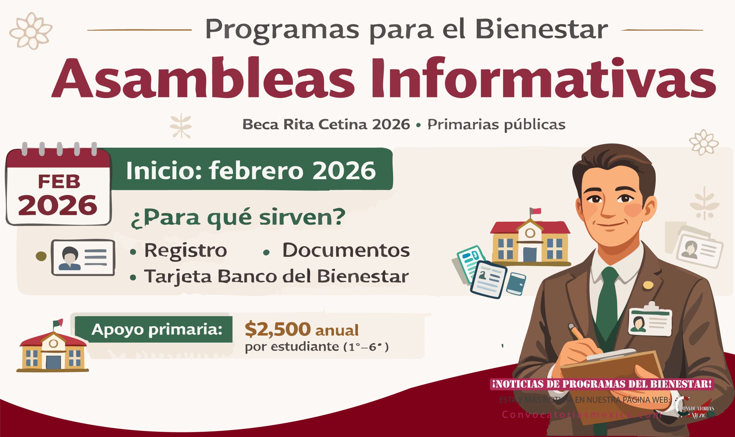 ¡Ya hay fecha para 1ª Etapa: Asambleas Informativas! De la Beca Rita Cetina 2026