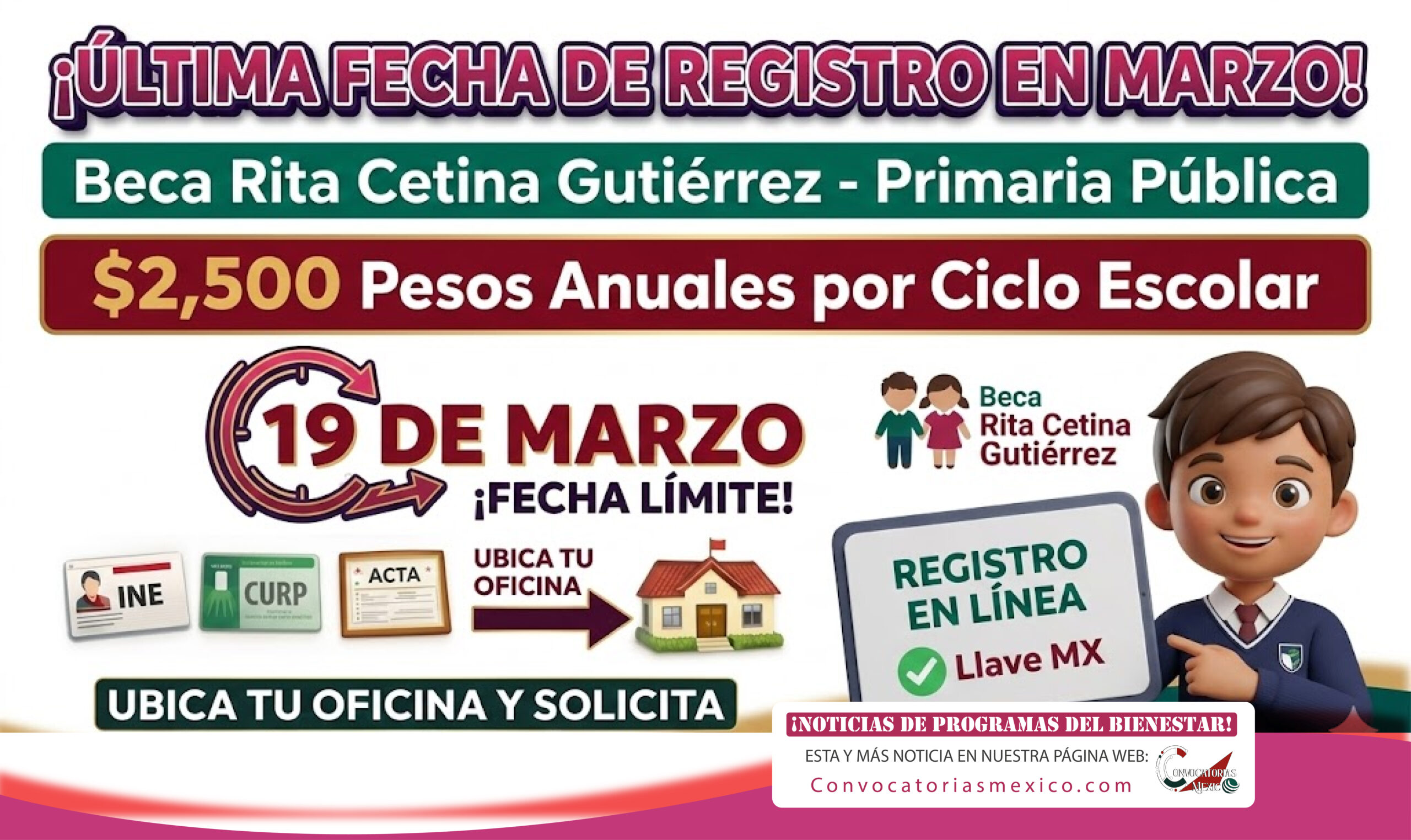 Última fecha de registro en marzo para la Beca Rita Cetina Gutiérrez 2026