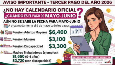 ¡Aviso importante! Tercer pago del año para las pensiones del bienestar 2026