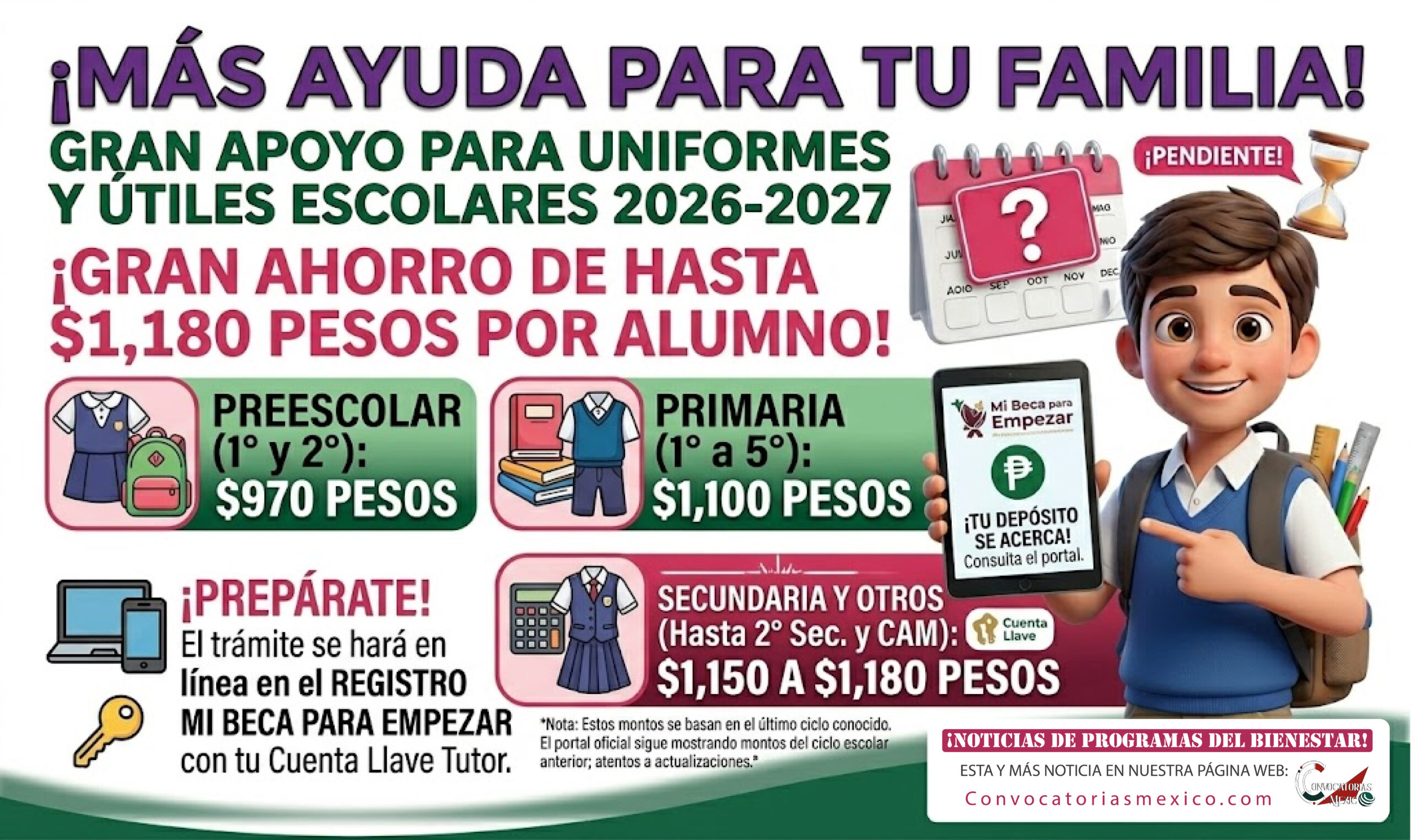 Uniformes y Útiles Escolares 2026 en CDMX: ya están las reglas 2026, pero la nueva fecha del apoyo sigue pendiente