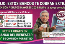 Pensión Bienestar 2026: esta es la lista de bancos que te pueden cobrar extra al sacar tu apoyo
