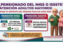 Próximo pago en mayo para adultos mayores pensionados y jubilados del IMSS e ISSSTE 2026