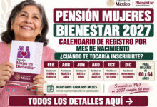 Pensión Mujeres Bienestar 2027: calendario de registro por mes de nacimiento y cuándo te tocaría inscribirte