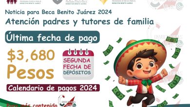 ¡Última fecha de pago $3,680 pesos! Alumnos beneficiarios de la Beca Benito Juárez 2024