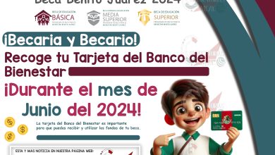 Tu pago más tu tarjeta ¡Becaria y Becario! Recoge tu Tarjeta del Banco del Bienestar
