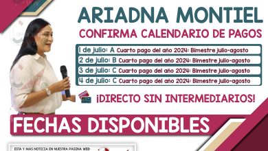 ¡SE CONFIRMA CALENDARIO DE PAGOS! Mensaje de Ariadna Montiel Reyes: Adultos Mayores, Discapacitados y Madres Trabajadoras