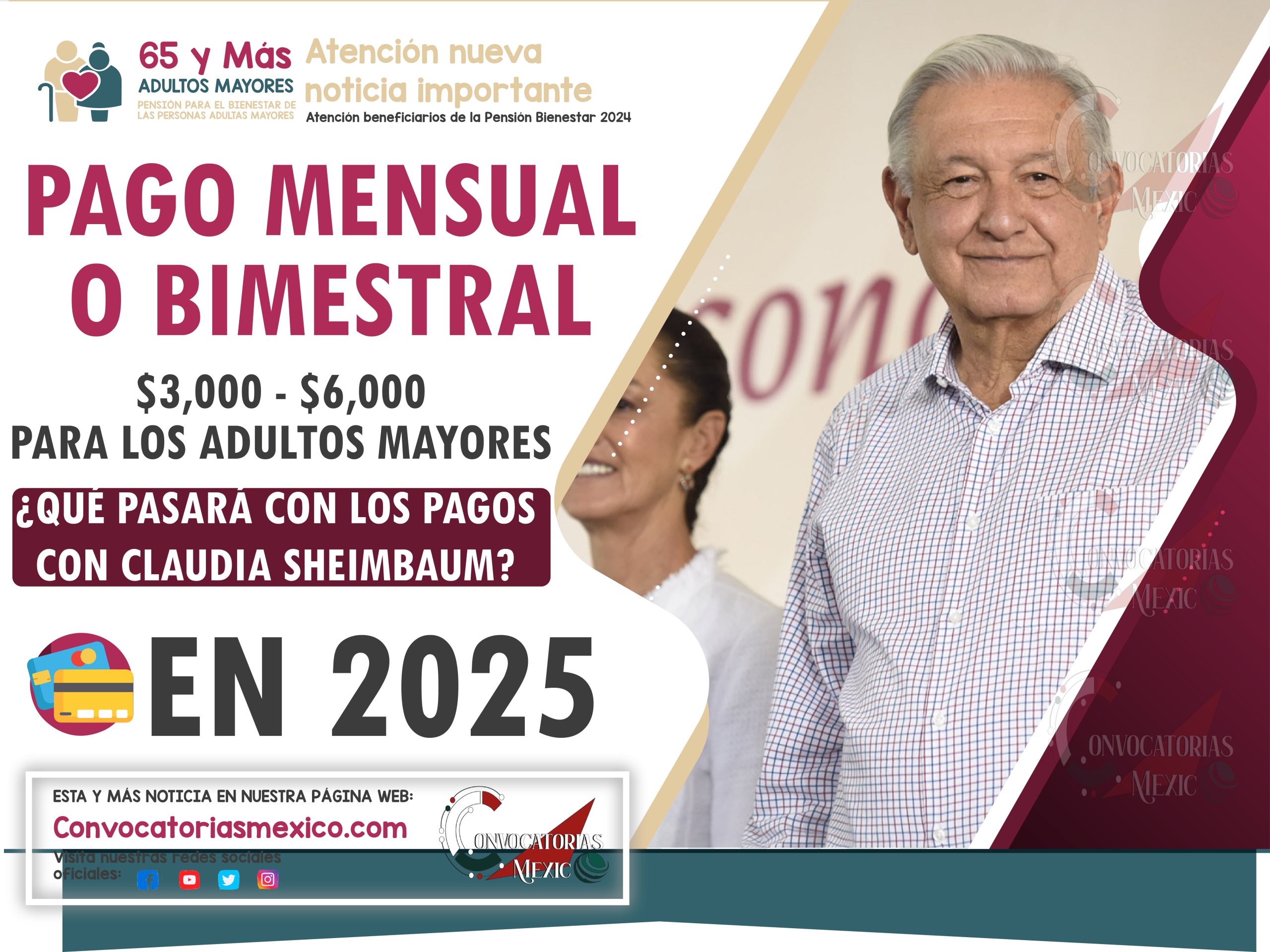 Pagos mensuales o bimestres ¿Cómo cambiará la Pensión Bienestar en el 2025? ¿Los pagos serán entregados de la misma manera?