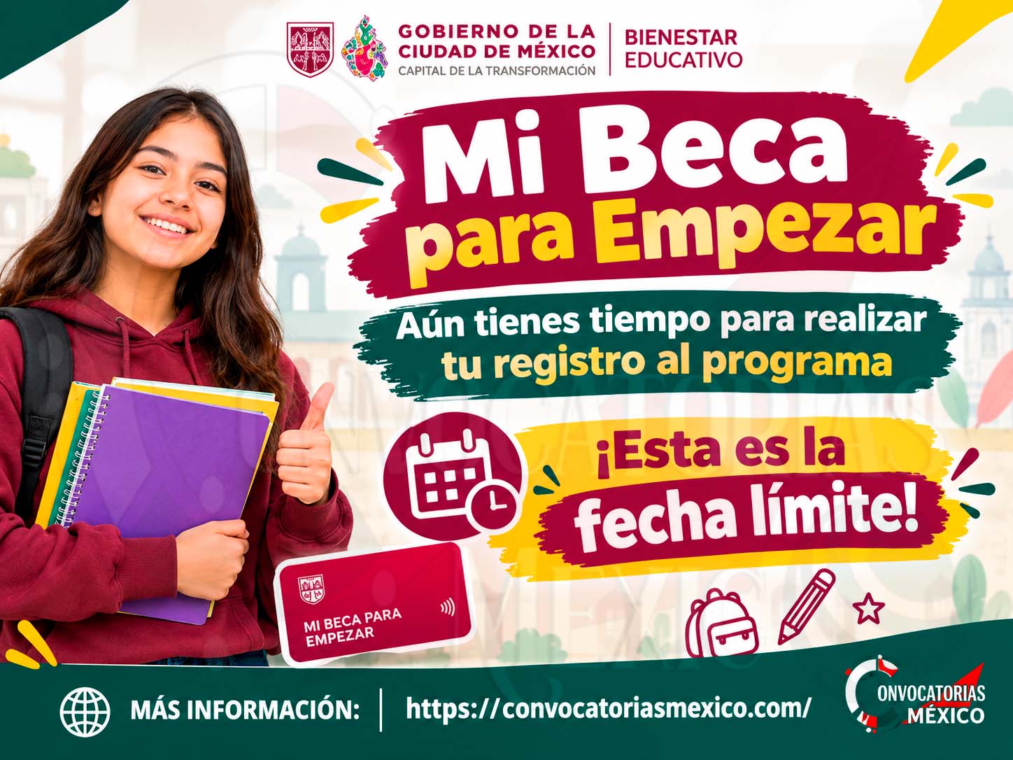 Mi Beca para Empezar: Aun tienes tiempo para realizar tu registro al programa ¡Esta es la fecha limite!