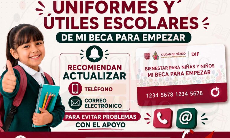 Mi Beca para Empezar: Autoridades piden actualizar esta información para recibir el Apoyo Uniformes y Útiles Escolares sin contratiempos