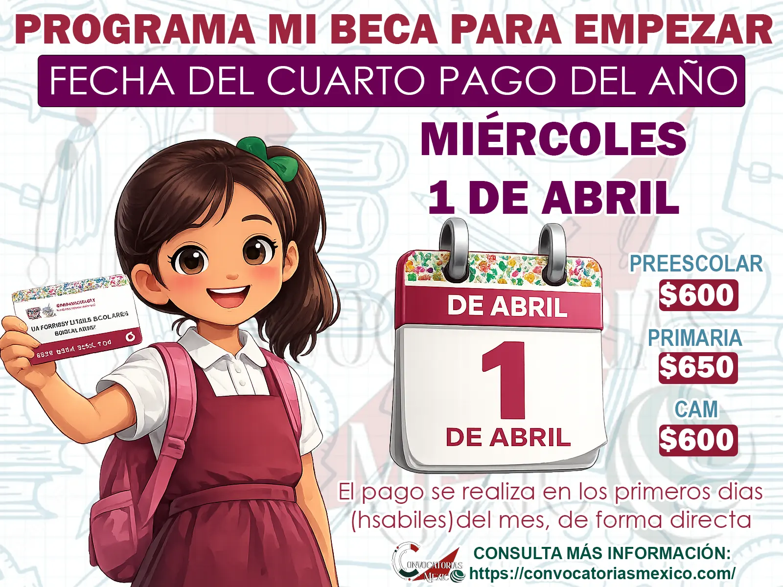 Mi Beca para Empezar: Cuarto Pago del Año ¿Cuándo se realizara el depósito bancario?
