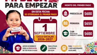 Mi Beca para Empezar: En esta fecha se otorgara el primer pago del ciclo escolar 2026-2027