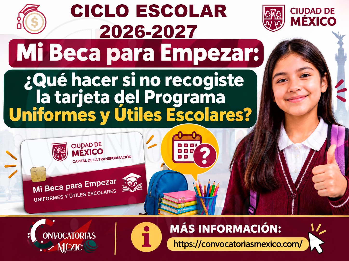 Mi Beca para Empezar: ¿Qué hacer si no recogiste la tarjeta del Programa Uniformes y Útiles Escolares?