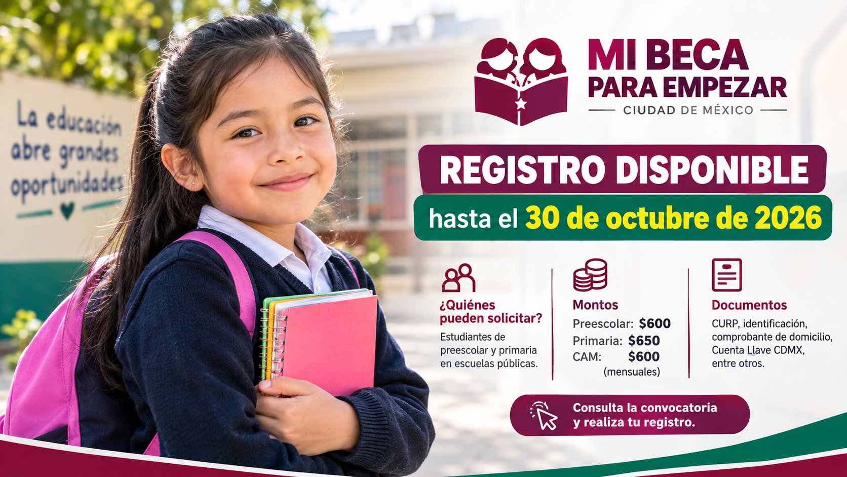 Mi Beca para Empezar 2026: registro disponible hasta el 30 de octubre, requisitos, montos y cómo solicitar el apoyo