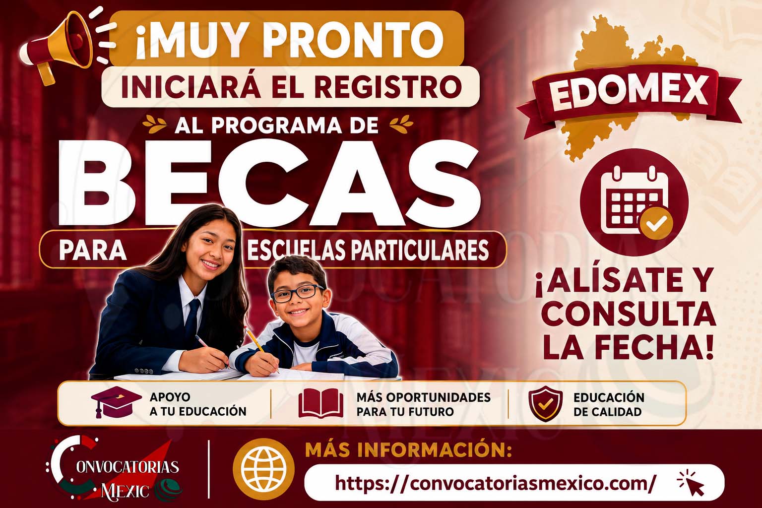 Muy pronto iniciara el registro al programa de Becas para Escuelas Particulares EDOMEX ¡Alísate y consulta la fecha!