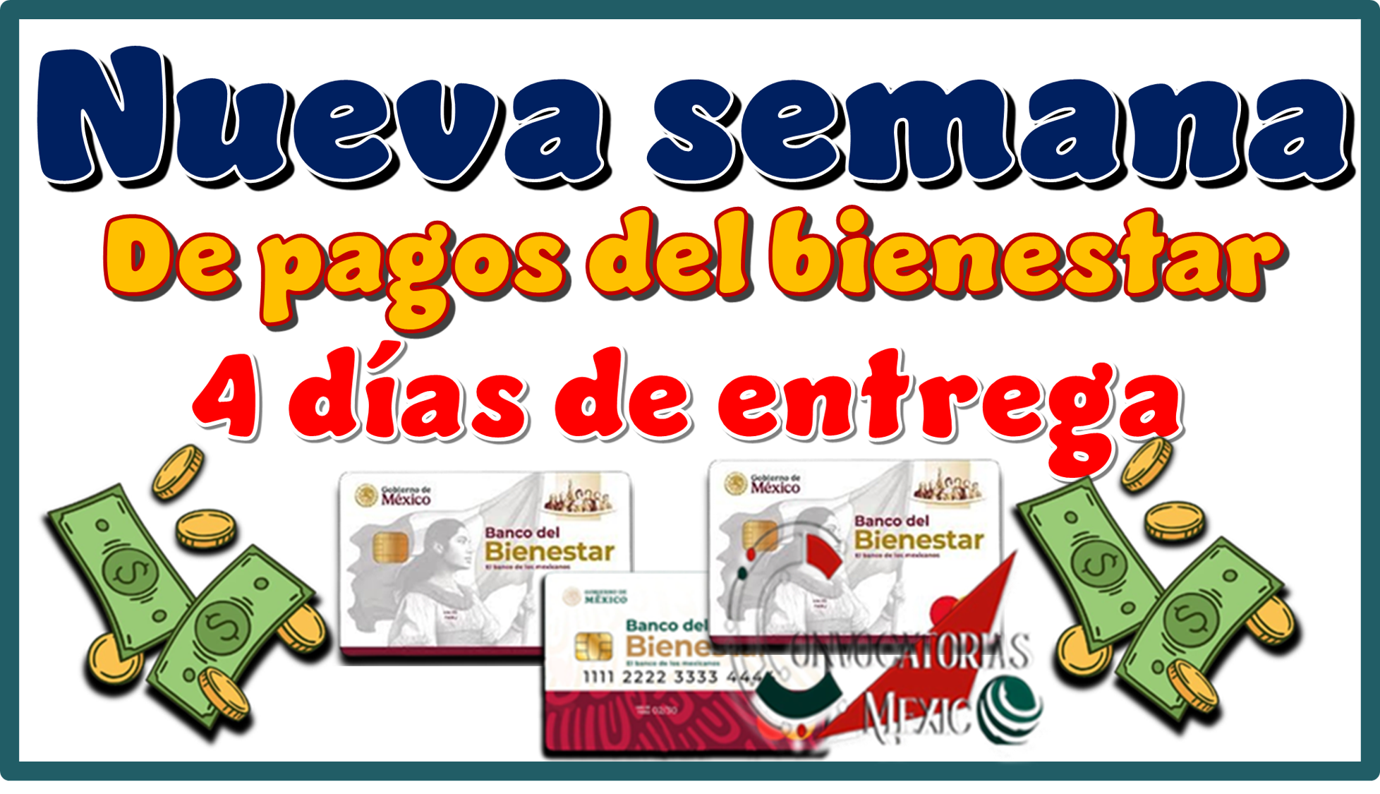 Nueva semana de pagos del bienestar | 4 días de entrega 