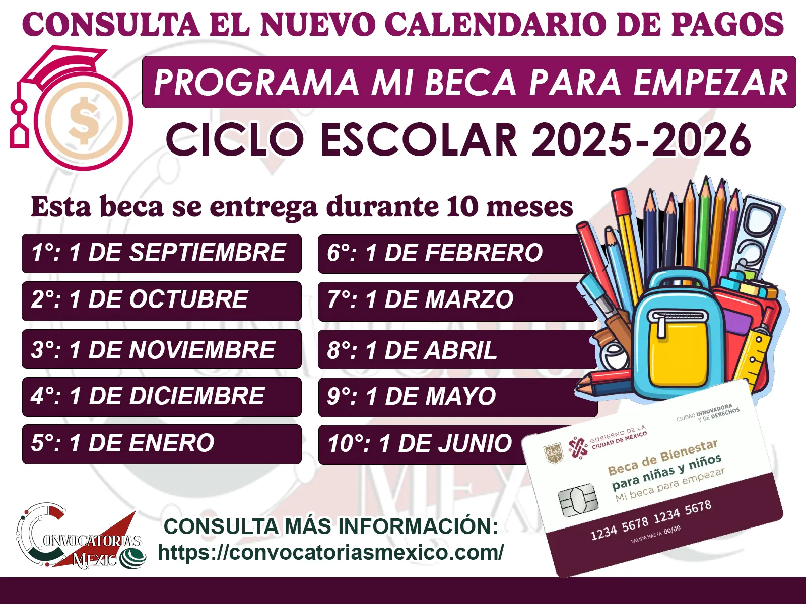Nuevo Calendario para el Ciclo Escolar 2025-2026 Mi Beca para Empezar