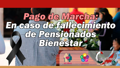 Pago de Marcha: Pago Único en Caso del Fallecimiento del Pensionados Bienestar