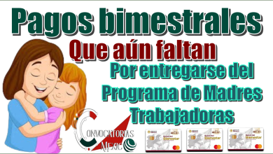 Pagos bimestrales que aún faltan por entregarse del Programa de Madres Trabajadoras