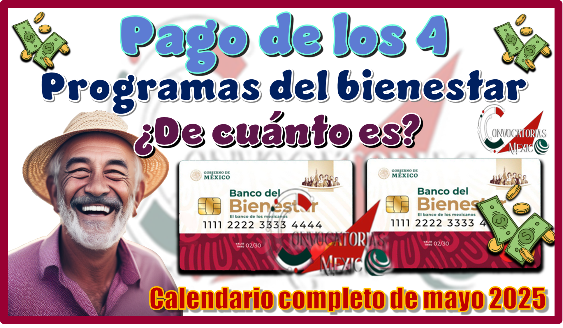 Pagos de los 4 programas del bienestar | ¿De cuánto es? | Calendario completo de mayo 2025