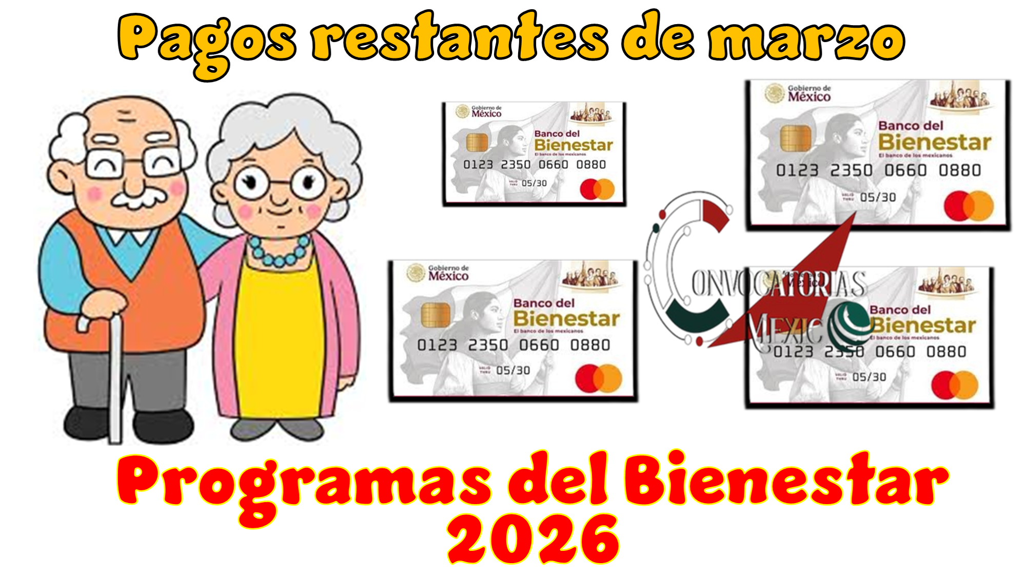 Pagos restante de marzo... Programas del Bienestar 2026