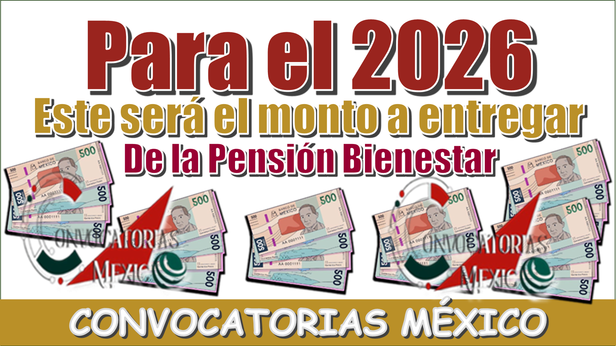 Para el 2026 | Este será el monto a entregar de la Pensión Bienestar