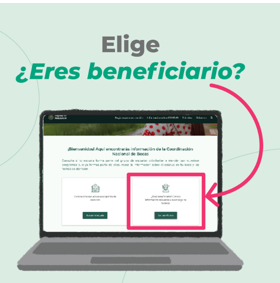 Paso 3 Elegir la opción de ¿Eres beneficiario?