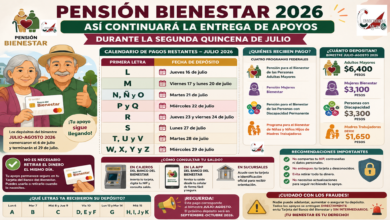 Pensión Bienestar 2026: así continuará la entrega de apoyos durante la segunda quincena de julio