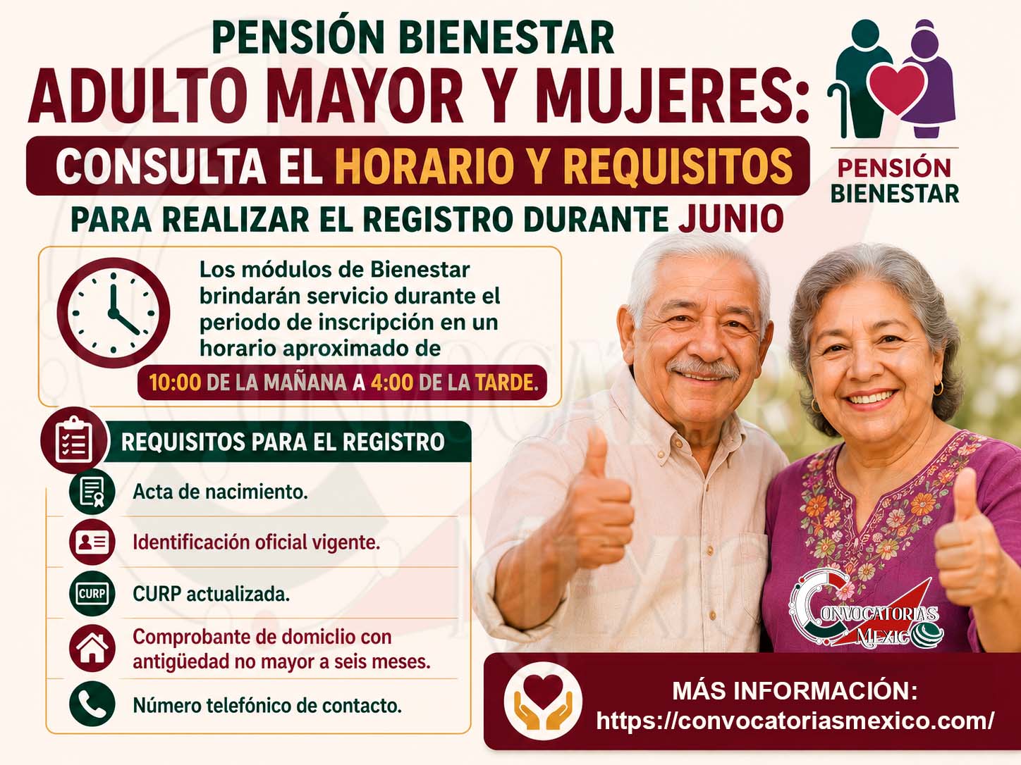 Pensión Bienestar Adulto Mayor y Mujeres: Consulta el horario y requisitos para realizar el registro durante junio