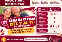 Pensión Bienestar: Semana de pagos del 7 al 11 de septiembre ¡Estas son las letras de depósito bancario!