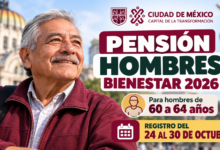 Pensión Hombres Bienestar 2026: inicia el registro del 24 al 30 de octubre; conoce quiénes deben realizar el trámite