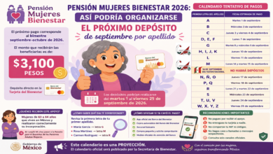 Pensión Mujeres Bienestar 2026: así podría organizarse el próximo depósito de septiembre por apellido