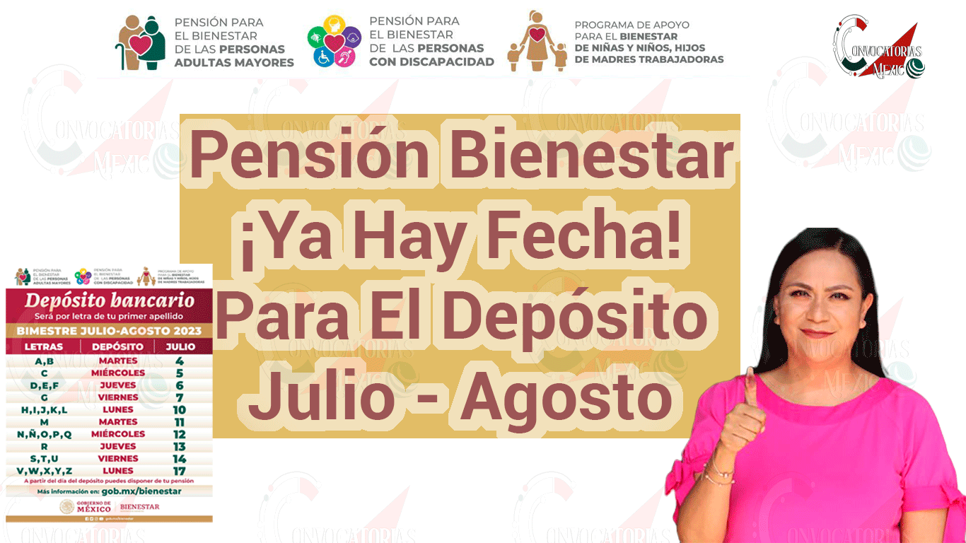 Anuncian fechas para depósito de Pensión Bienestar y Madres Trabajadoras