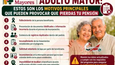 Pensiones Bienestar Adulto Mayor: Estos son los motivos principales que pueden provocar que pierdas tu pensión