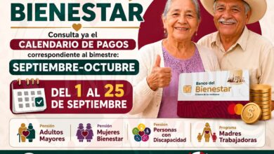 Pensiones Bienestar: Consulta ya el calendario de pagos correspondiente al bimestre: Septiembre-Octubre