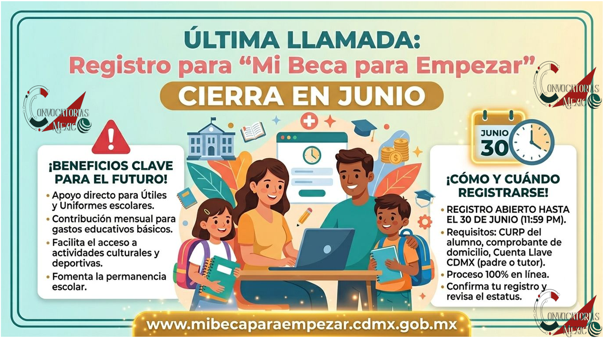 ÚLTIMA LLAMADA: Registro para "Mi Beca para Empezar" cierra en junio