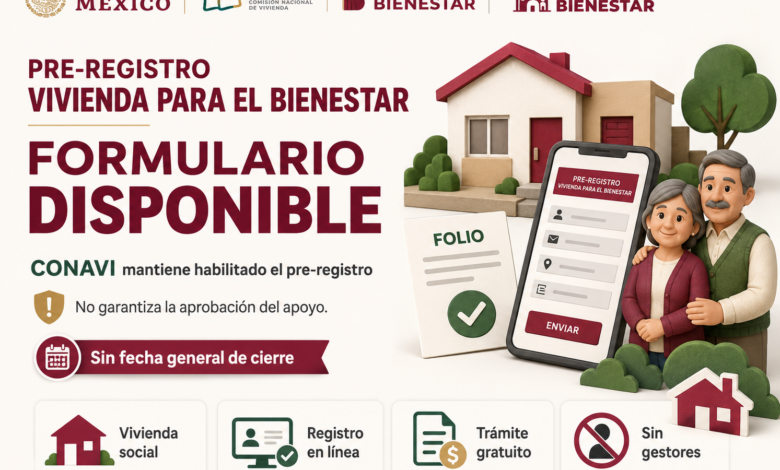 Pre-registro del Programa Vivienda para el Bienestar: formulario de CONAVI está disponible