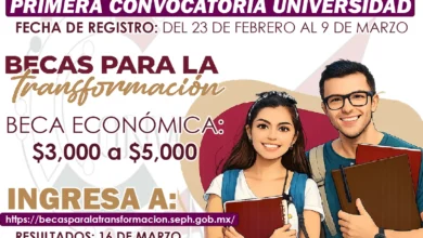Primera Convocatoria para la Beca para la Transformación  ¡Apoyo económico de 3 mil hasta 5 mil pesos!