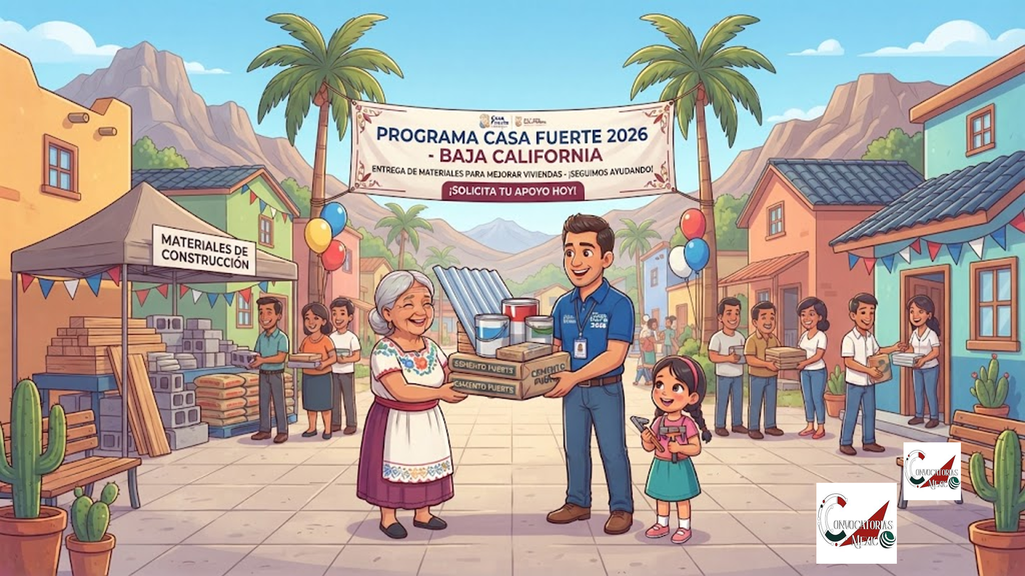 Programa Casa Fuerte 2026 mantiene abierta la entrega de materiales para mejorar viviendas en Baja California
