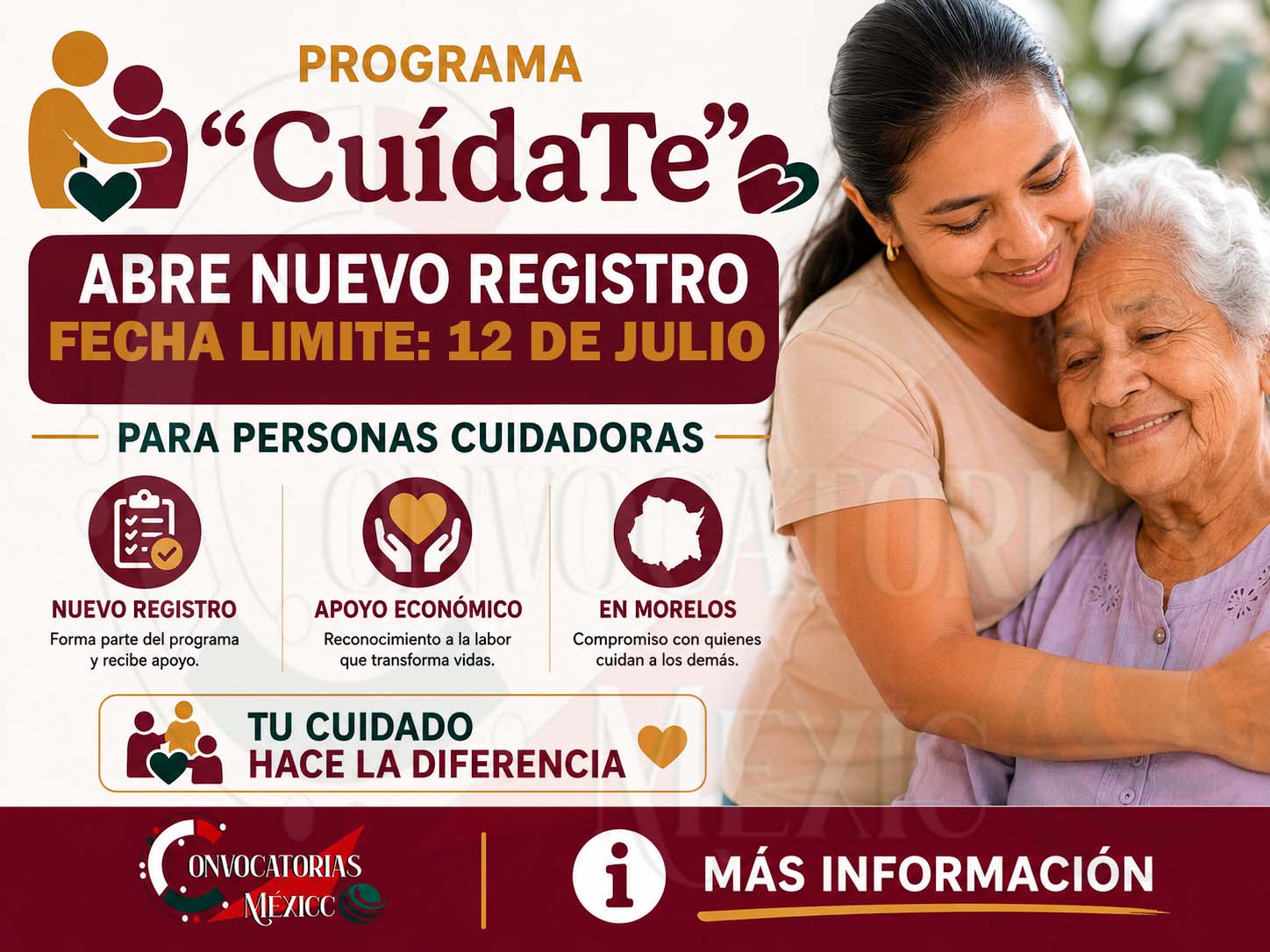 Programa “CuídaTe” : Tienes hasta el 12 julio para poder realizar el registro si eres persona cuidadora