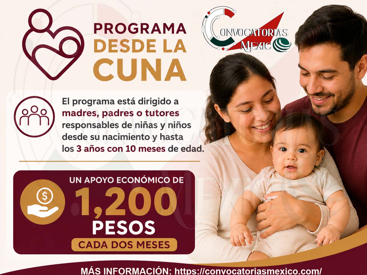 Programa Desde la Cuna: ¡Recibe hasta 1 mil 200 pesos cada dos meses! Así puedes acceder a ella