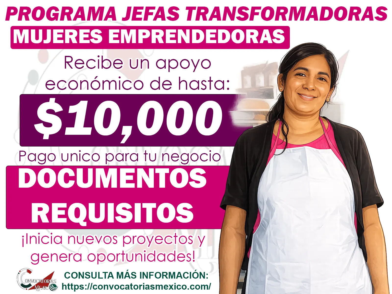 Programa Jefas Transformadoras ¡Recibe un apoyo económico de 10 mil pesos!