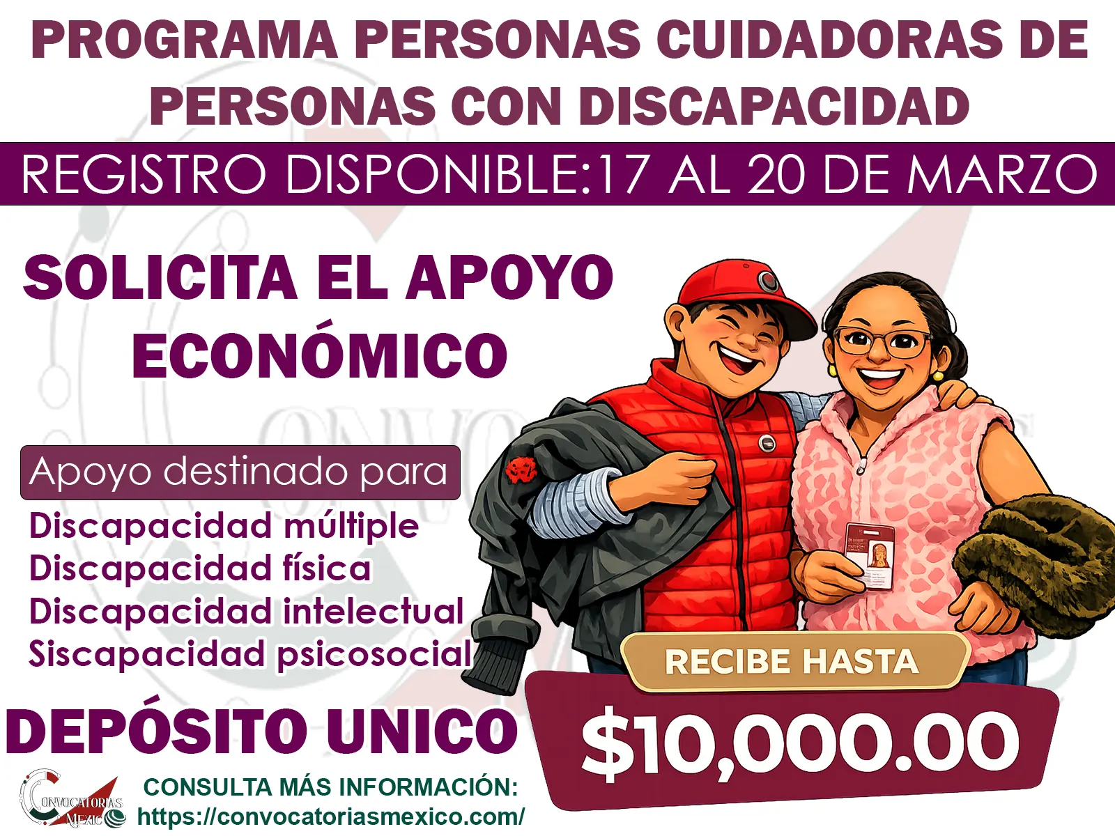 Programa Personas Cuidadoras de Personas con Discapacidad: ¡Solicita el apoyo económico de hasta 10 mil pesos!